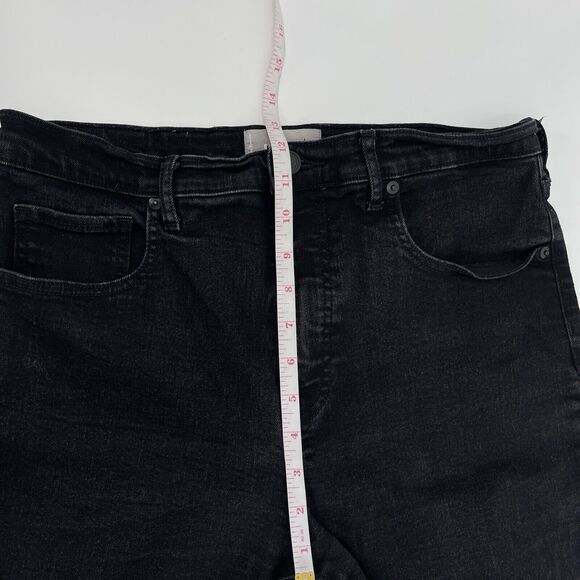 Everlane Womens Jeans Size 32 Tall Black High Rise Skinny Stretch Denim - Picture 8 of 9